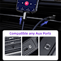 Pikkukuva 4 / 5: Punottu Nylon USB C & Lightning - 3,5 mm:n Jack Audio Adapteri Aux-kaapeli