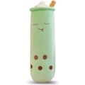 Miniatyrbillede 1 af 3: Søde Plysdyr Lang Plys Pude Bubble Tea Udstoppede Dyr Gave til Børn Voksne (Grøn Plys, 40 cm)