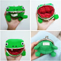 Miniatyrbillede 2 af 4: Frø Myntpung, Anime Cosplay Plys Frø Myntpung Grøn Tegneserie Frø Penge