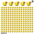 Miniatyrbilde 1 av 5: 100/200 stk Mini Gummibader Miniatyr Harpiks Andunger Gule Små D 200pcs yellow 200pcs