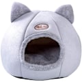 Miniatyrbilde 1 av 6: Kattgrotte katteseng koselig hule med avtakbar myk innerpute sovepose kattetelt kattekurv dyreseng for soving for små til mellomstore katter