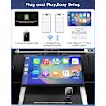 Pikkukuva 4 / 5: Langaton CarPlay -sovitin iPhonelle - Plug-and-Play asennus, laaja yhteensopivuus iOS 12+ -käyttöjärjestelmää käyttävien iPhone-puhelimien kanssa (Vain iPhonelle)