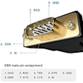 Miniatyrbilde 5 av 5: USB til RS232 adapter med PL2303 chip USB2.0 hann til RS232 hunnkabel for OS for Linux/Windows XP/