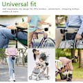 Miniatyrbild 6 av 6: Barnvagn mugghållare med telefonhållare/organisatör, universal cykel mugghållare, 2-i-1 mugghållare för barnvagn, cykel, rullstol, rollator