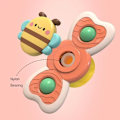 Miniatyrbild 4 av 7: 1 st Baby Tecknade Insekter Snurror Leksak ABS Sugkopp Snurrande Topp Skallror Fidget Stress Relief Barn Badleksaker Snail