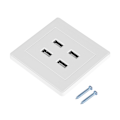 Pikkukuva 1 / 8: USB-portit DC 5V Kotitoimisto Sähköseinään Asennettava Pistorasia Laturi Pistorasia (110~250V) 0.1