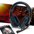 Miniatyrbild 6 av 8: Huvudmonterat Datorspelheadset Hög Prestanda för PS4 (Blå Svart){GKS}