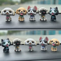 Miniatyrbilde 5 av 5: Bobblehead-figurer, Hundefigurer for Bilens Dashbord, Hundefigurer for Dashbord