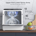 Miniatyrbild 4 av 9: BlitzHome APP Mini Dubbel Vatteninlopp Diskmaskin Borddiskmaskin Diskmaskin