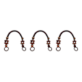 Pikkukuva 5 / 5: 1/2/3 Puuhelmillä koristeltu laukun kahva laukun hihna käsilaukun kahva punaruskea 48cm[GKS] Red Brown 48cm 2Set