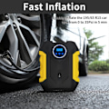 Miniatyrbilde 4 av 5: Digital Luftkompressor for Bil Auto Pumpe Bærbar Dekk Inflator med LED Lys DC