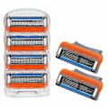 Miniatyrbild 2 av 4: 16-pack 5-bladiga rakblad för män, passar Gillette