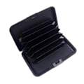 Pikkukuva 3 / 9: Korttikotelo lokeroilla - RFID-suojaus - metalli - lompakko Black Black