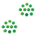 Pikkukuva 2 / 5: 1/2/5 10 kpl valaisevia monisivuisia noppia Noctilucent D20 -setti Sininen+Vihreä 10 kpl [GKS] Blue+Green 10 Pcs 2Set