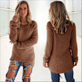Miniatyrbilde 1 av 4: Langermet plysjgenser for kvinner, jumper, pullover, sweatshirt, topp, kaffe coffee M