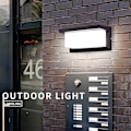 Pikkukuva 5 / 5: LED-seinävalaisin ulkokäyttöön liiketunnistimella, IP65, vedenpitävä, moderni
