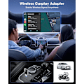 Pikkukuva 3 / 5: Langaton CarPlay -sovitin iPhonelle - Plug-and-Play asennus, laaja yhteensopivuus iOS 12+ -käyttöjärjestelmää käyttävien iPhone-puhelimien kanssa (Vain iPhonelle)