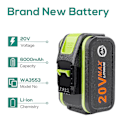 Miniatyrbilde 4 av 5: Passer til Worx 20V litium-ion batterier WA3551 WA3553 WX390