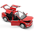 Miniatyrbild 2 av 2: Helt ny 1:32 Tesla Model X leksaksbil i metall, gjutna och leksaksbil, gratis frakt, leksaker för barn, barnpresenter, leksaker för pojkar Red