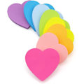 Miniatyrbillede 1 af 3: Hjerteformede sticky notes, 8 farver, lyse farverige sticky notes, 75 ark/blok, selvklæbende notesblok