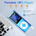 Miniatyrbild 4 av 5: MP3-spelare med Bluetooth 5.0, Musikspelare med 32GB TF-kort, FM, Hörlurar, Portabel HiFi Musikspelare (Svart)
