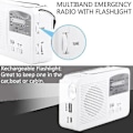 Pikkukuva 3 / 3: Hätäradio aurinko- ja käsikäyttöisellä virransyötöllä, akun USB-latauksella FM/AM-radio LED-taskulamppu puhelimen laturi
