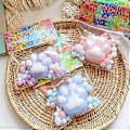 Miniatyrbild 3 av 5: Taba Cat Squishy Leksaker, Katt Tassar Mochi Squishy Stress Relief Squishies (Blå)
