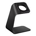 Miniatyrbillede 1 af 7: 1 stk. Opladerstanderholder i aluminiumslegering til ur-opladningsvugge, sort Black one size