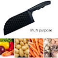 Miniatyrbild 5 av 5: Vågig Skärare, Potatisskärare, Vågig Blad Grönsaksskärare i Rostfritt Stål, Handhållen Hackare för Pommes Frites, Grönsaker, Sallad, Morot
