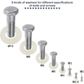 Miniatyrbilde 4 av 4: 500 stk plastbrikker Nylon flate skiver M2 / M2.5 / M3 / M4 / M5 / M6 / M8 / M10 Hvit tetningsbrikke for industrielle festemidler null ingen