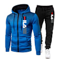 Miniatyrbillede 5 af 6: Nyt Moderigtigt Træningssæt til Mænd - Hoodie, Fitness, Gym Tøj, Løbesæt, Sportswear, Jogger, Herre Træningssæt, Vinterdragt, Sport, Rød Ed S