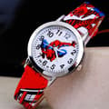 Barn Spiderman Quartz Klokke Armbåndsur rød red