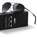 Miniatyrbillede 1 af 7: Pilot Solbriller Mænd Polariserede Solbriller Unisex UV400 Beskyttelse Sorte Solbriller Kørsel, Fiskeri, Løb Klassisk Ultralet Farvetone Black Frame
