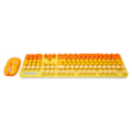 Miniatyrbillede 6 af 8: Trådløst tastatur og mus-sæt 2.4G trådløs tilstand Let at bruge Retro Punk tastatur med 3 DPI justerbar gaming mus Blandet farve gul