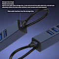 Pikkukuva 6 / 7: 4 in 1 USB C -keskitin RJ45 Gigabit Ethernet -portti 3 USB -porttia USB C - Ethernet -sovitin tallennusreiällä kannettaville tietokoneille ja tableteille