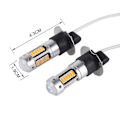 Miniatyrbillede 2 af 5: 2 stk. H3 10W 30 SMD-4014 LED tågelygter til bil, DC 12V Orange Light