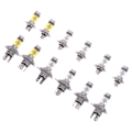 Pikkukuva 5 / 5: 2x Auton H4/H7 9003 HB2 8000K Kauko- ja lähivalo 20 LED Sumuvalot Keltainen Yellow H4
