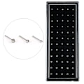 Miniatyrbillede 1 af 8: 60 stk./sæt Rhinestone Næsering Ben Stud Rustfrit stål White