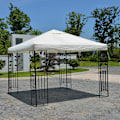 Miniatyrbilde 2 av 3: Paviljongtak erstatning presenning erstatning paviljongtak beskyttelse paviljong utendørs hage grill 3x3M Beige