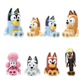 Miniatyrbillede 5 af 5: Tegnefilm Animation Bluey Legetid Legetøjsmodeller Figurer Børns Legetøj qd bedste 8PCS