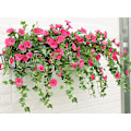 Miniatyrbilde 4 av 4: Kunstig Petunia i Rattan for Utendørs/Innendørs Bruk{GKS} (rose red)