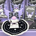 Pikkukuva 1 / 2: Sanrio Lucky Kuromi -yllätyslaatikko, internet-julkkis uusi Kuromi työpöytäkoriste pojille ja tytöille, onnensarja, koko laatikko 6 kpl, ei päällekkäisyyksiä Maleficent