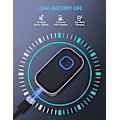 Miniatyrbilde 5 av 7: Bluetooth-mottaker for bil, støydempende 3,5 mm AUX Bluetooth-billader, håndfri samtaler, 16 timers batterilevetid - svart + sølv
