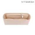 Miniatyrbillede 1 af 5: Multi-lomme Dame Indsats Taske Håndtaske i filtstof - Beige Beige L