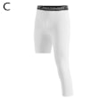 Miniatyrbilde 1 av 11: Kompresjonstights for menn, ett ben, basket tights, kompresjon cr white-left M