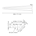 Pikkukuva 2 / 4: Pöydän jalat - 4 kpl - 28\" / 71,1 cm - VEVOR - Huonekalujalat 3 tangolla