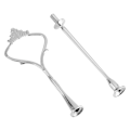 Miniatyrbillede 2 af 3: Multi Kagefad Stativ Håndtag Frugtfad Hardware Beslag Holder (2-Lags Krone Sølv)