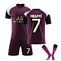 Miniatyrbilde 1 av 2: Barnefotballdrakt Fotballdrakt Hjemme Bortedrakt Treningsskjorte 21/22 20 21 Tredje drakt Mbappe 7 20 21 Third Kit Mbappe 7 L