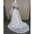 Miniatyrbilde 4 av 7: Middelaldersk Retro Gotisk Hoodie Heks Lang Kjol Luksus Festkjole For Kvinner Cosplay Vampyr Halloween Voksenkostyme Hvit white 5XL