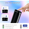 Miniatyrbillede 3 af 7: Mini Stemmestyret Optager - 800 Timers Optagekapacitet - Stærk Magnet - Lydoptagelse - Kontinuerlig Lytteenhed 8GB
